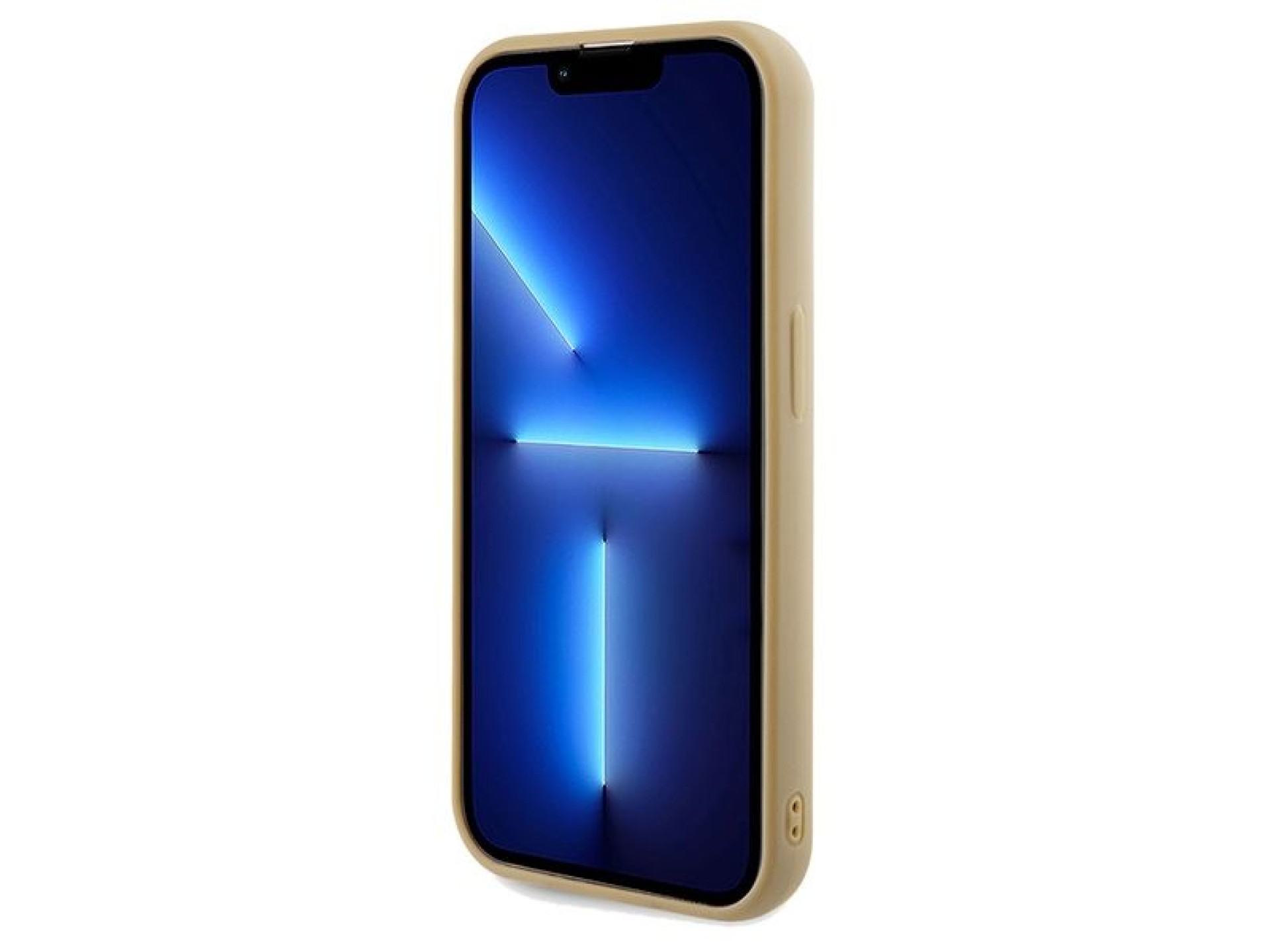 Capa Guess Disco Metal Script para iPhone 14 Pro Max - dourada