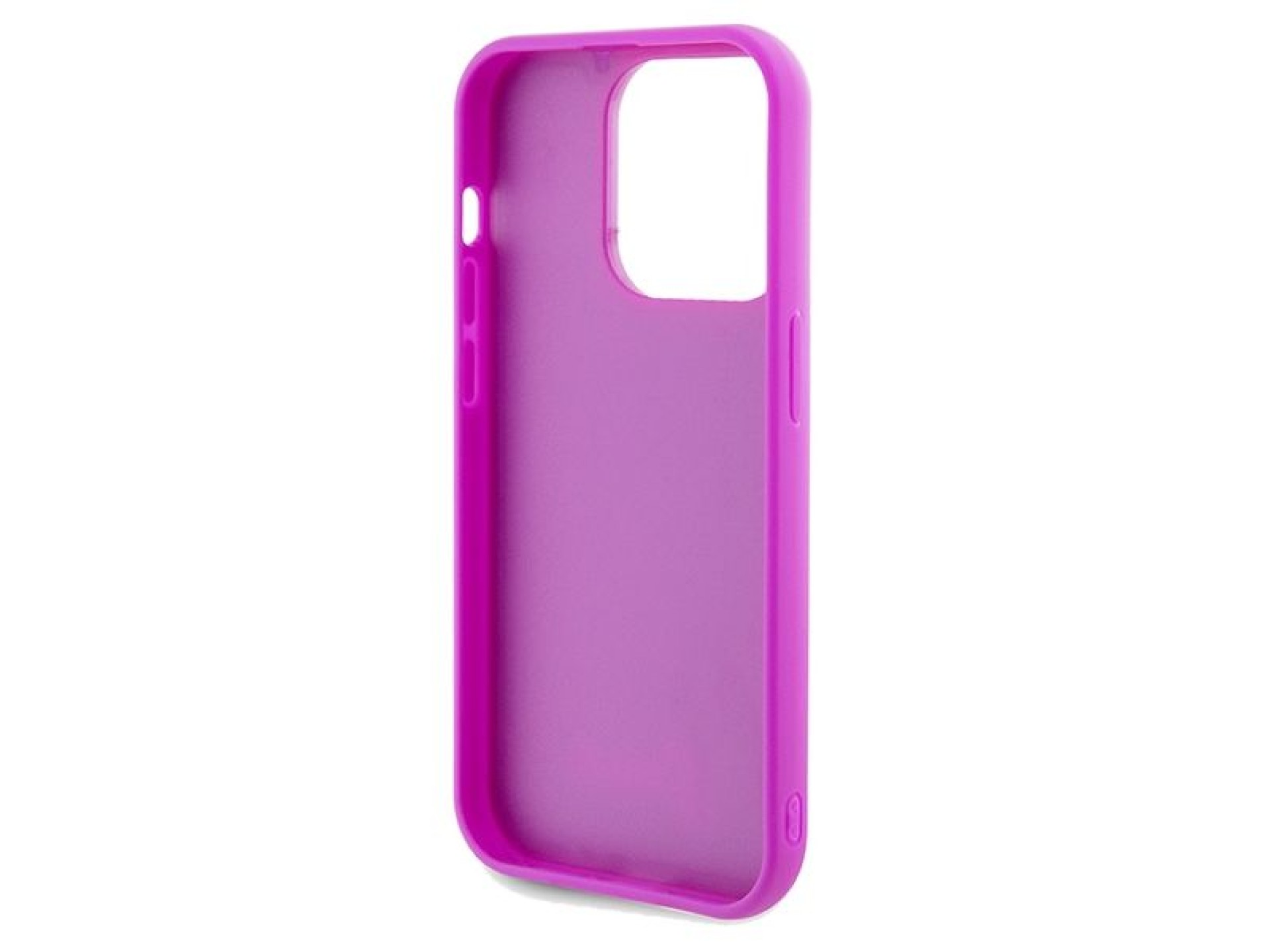 Capa Guess Disco Metal Script para iPhone 14 Pro - fúcsia