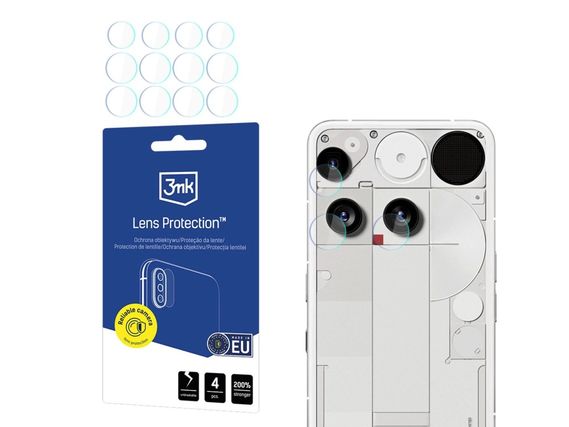 Proteção de Lente 3mk™ Vidro Híbrido para Lente de Câmera para Celular Nothing (3)