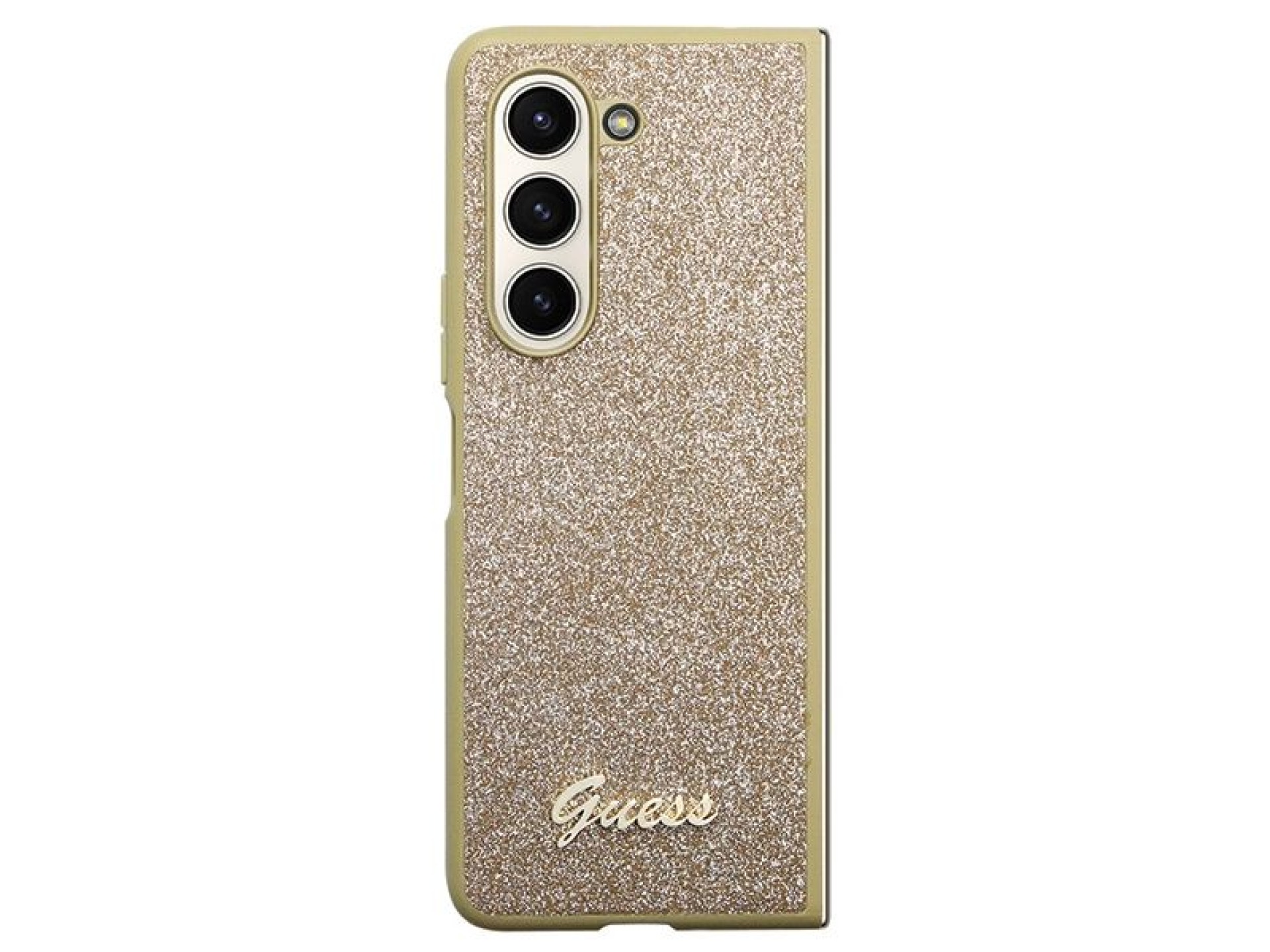 Funda Guess Glitter Script para Samsung Galaxy Z Fold 5 - dorada