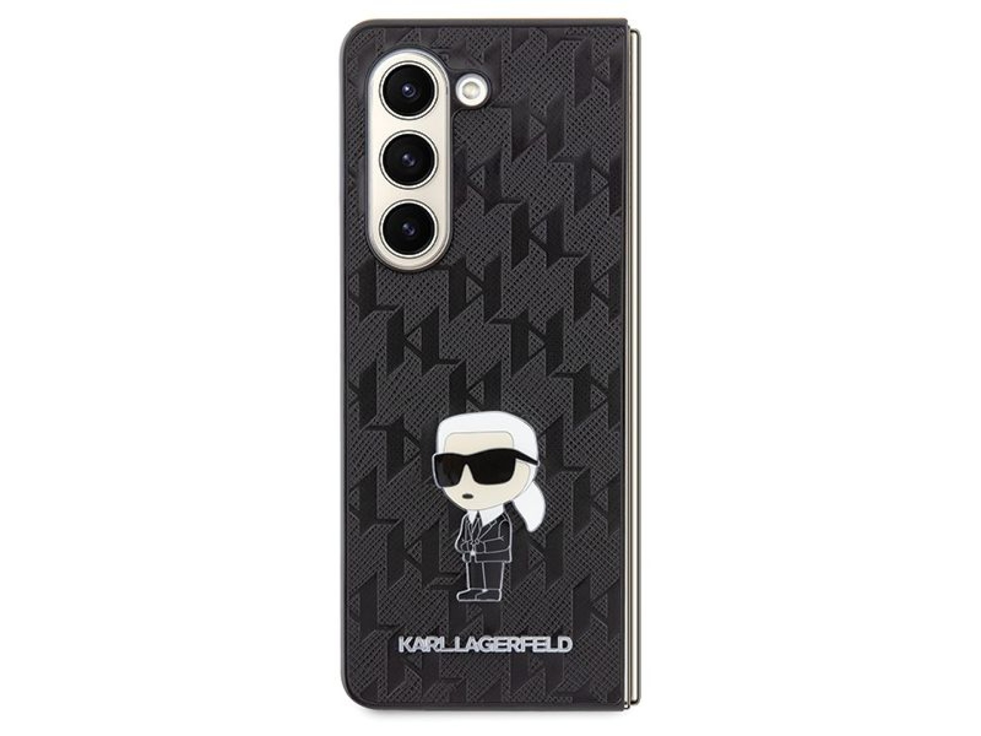 Karl Lagerfeld Saffiano Monogram Ikonik Pin case for Samsung Galaxy Z Fold 5 - black