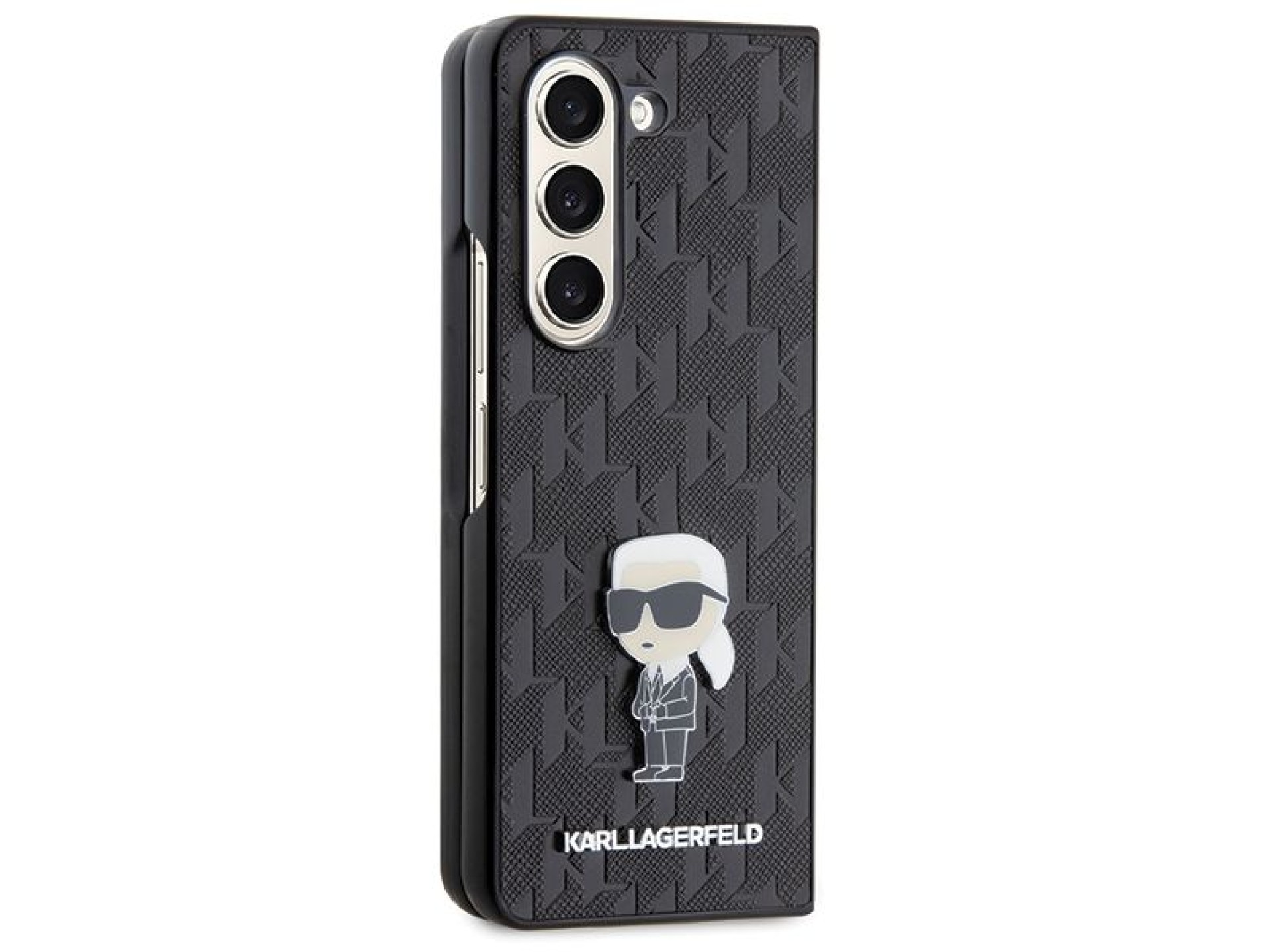 Karl Lagerfeld Saffiano Monogram Ikonik Pin case for Samsung Galaxy Z Fold 5 - black