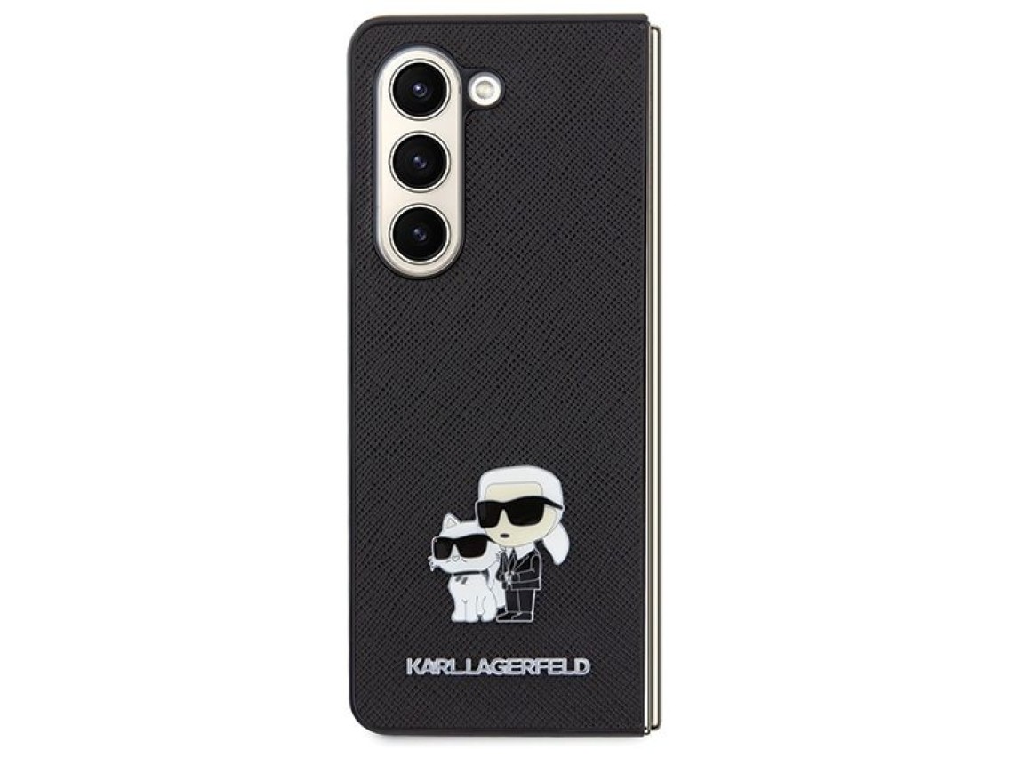 Funda Karl Lagerfeld Saffiano Karl&Choupette Pin para Samsung Galaxy Z Fold 5 - negra