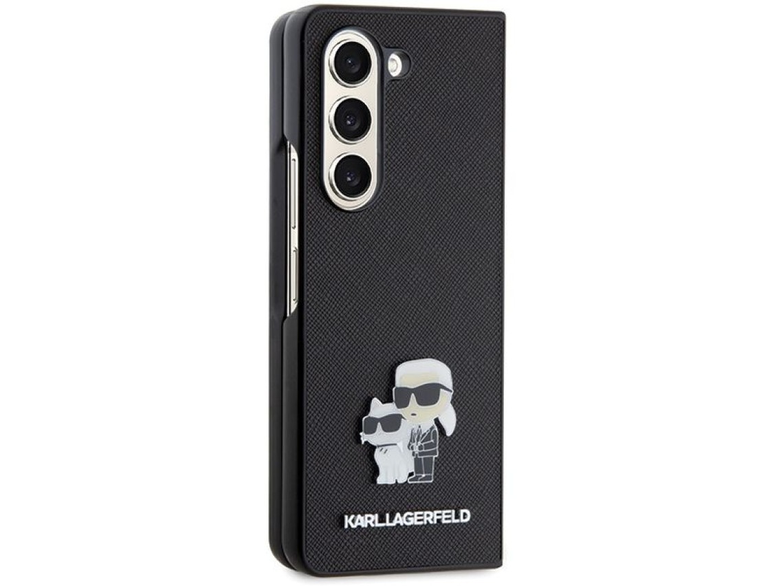 Funda Karl Lagerfeld Saffiano Karl&Choupette Pin para Samsung Galaxy Z Fold 5 - negra