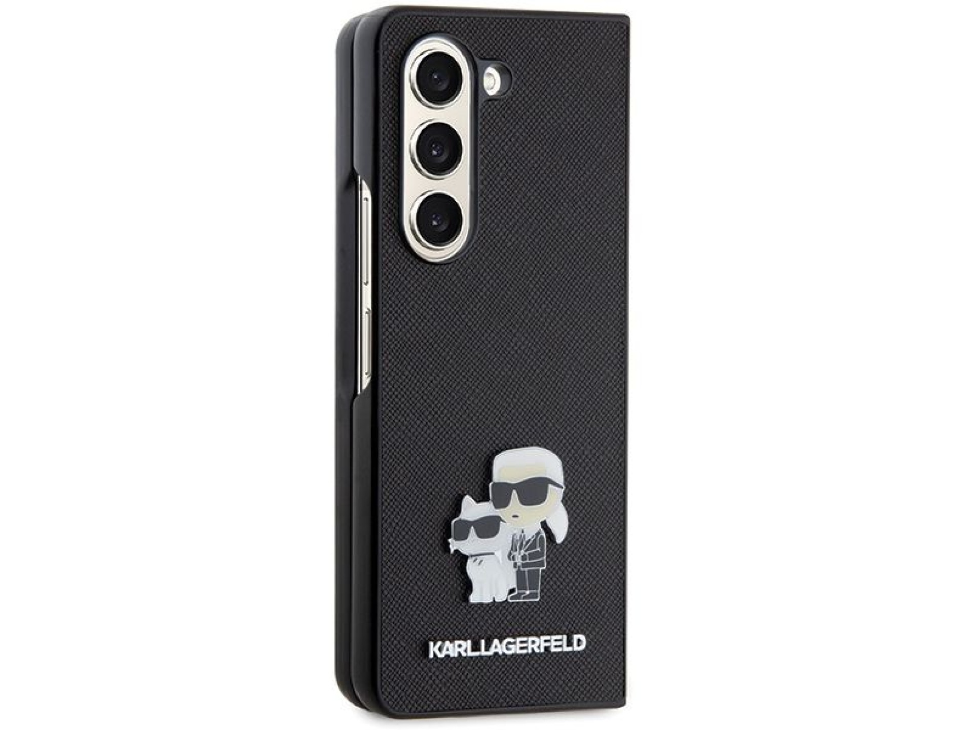 Funda Karl Lagerfeld Saffiano Karl&Choupette Pin para Samsung Galaxy Z Fold 5 - negra