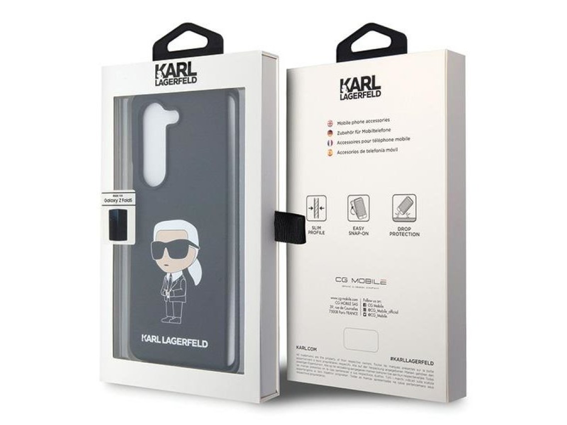 Karl Lagerfeld KLHCZFD5SNIKBCK Z Fold5 hardcase black/black Silicone Ikonik