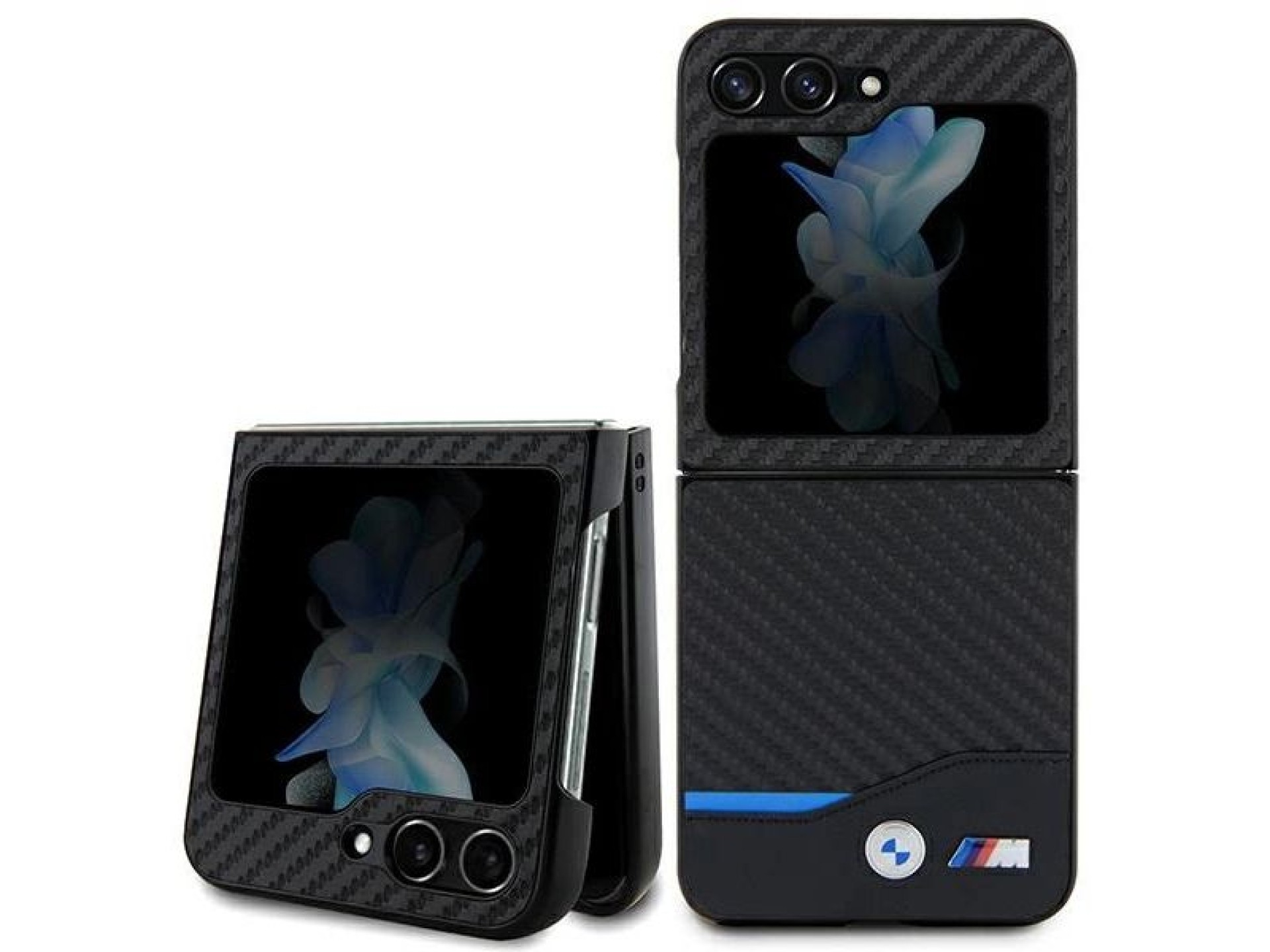 BMW Leather Carbon case for Samsung Galaxy Z Flip 5 - black