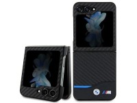 BMW Leather Carbon case for Samsung Galaxy Z Flip 5 - black BMW Leather Carbon case for Samsung Galaxy Z Flip 5 - black