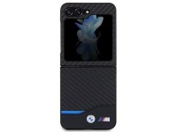 BMW Leather Carbon case for Samsung Galaxy Z Flip 5 - black BMW Leather Carbon case for Samsung Galaxy Z Flip 5 - black
