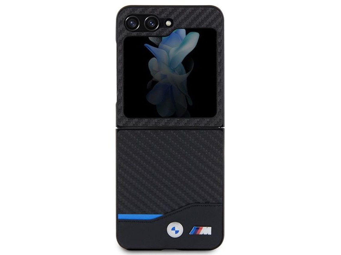 BMW Leather Carbon case for Samsung Galaxy Z Flip 5 - black