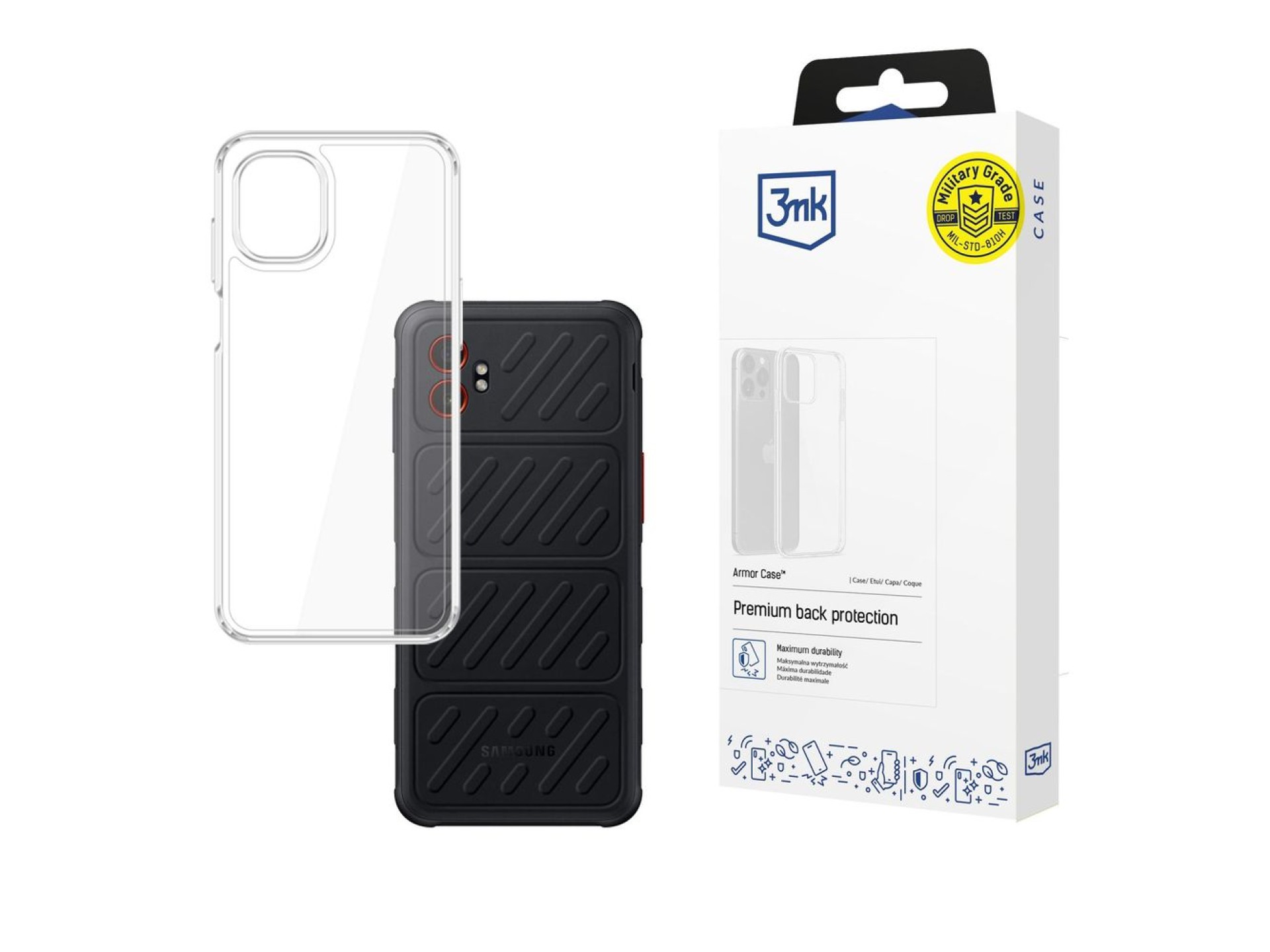 Funda protectora 3mk Armor para Samsung Galaxy XCover 7 Pro - Transparente