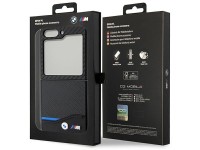 BMW Leather Carbon case for Samsung Galaxy Z Flip 5 - black BMW Leather Carbon case for Samsung Galaxy Z Flip 5 - black
