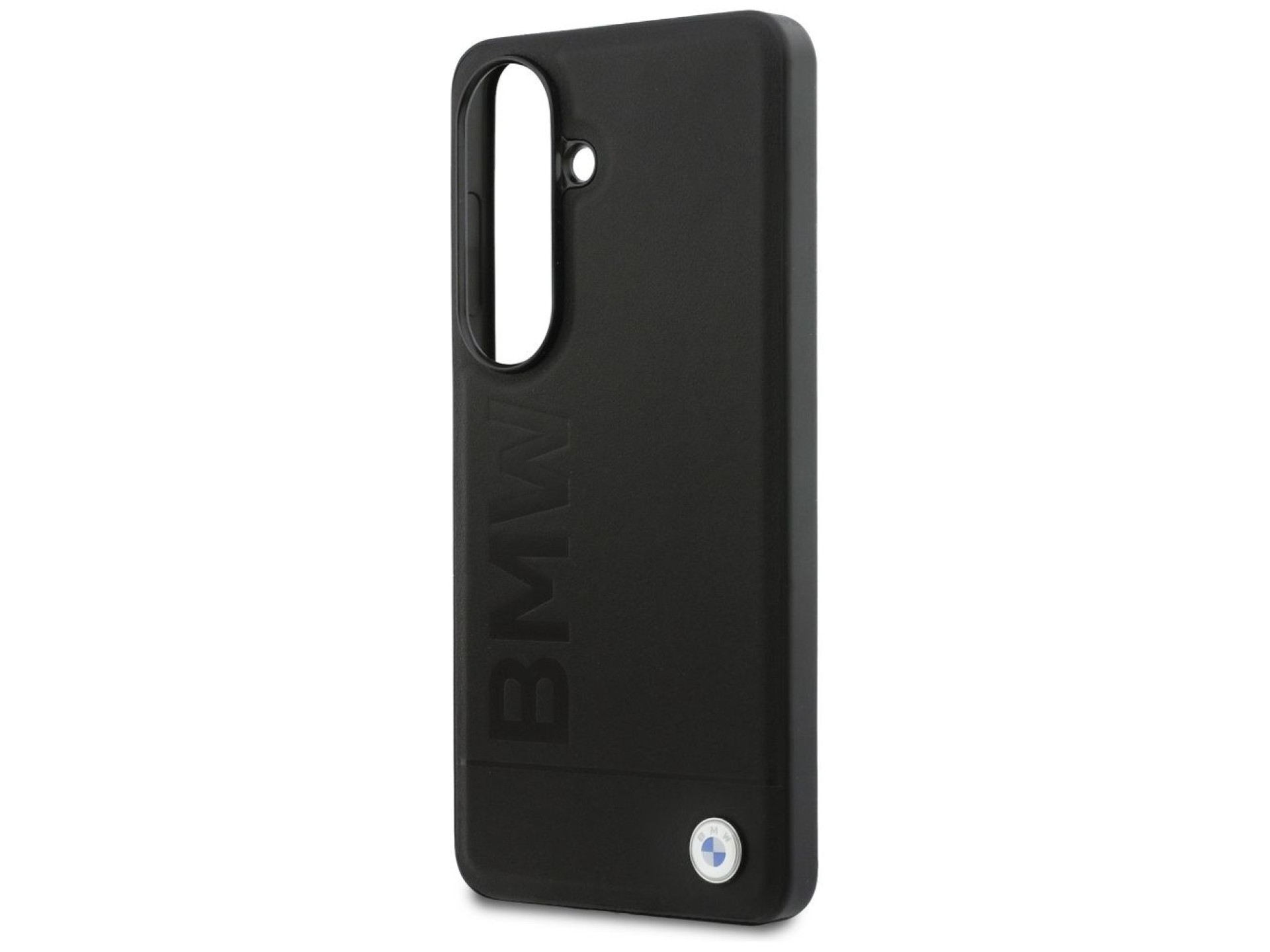 Funda de cuero BMW con estampado en caliente y MagSafe para Samsung Galaxy S26 - Negra