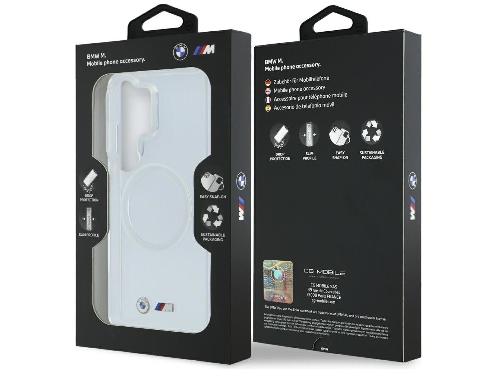 BMW IML Shockproof Metal Logo MagSafe Case for Samsung Galaxy S26 Ultra - Transparent