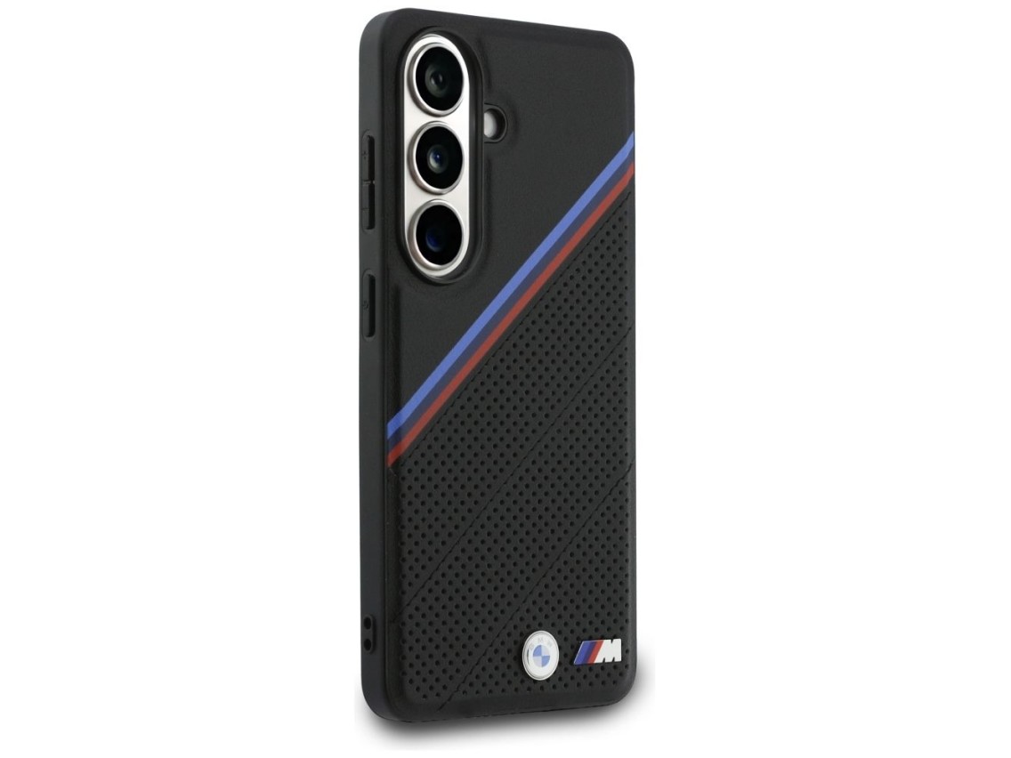 BMW Tricolor Metal Logo MagSafe Case for Samsung Galaxy S26 - Black