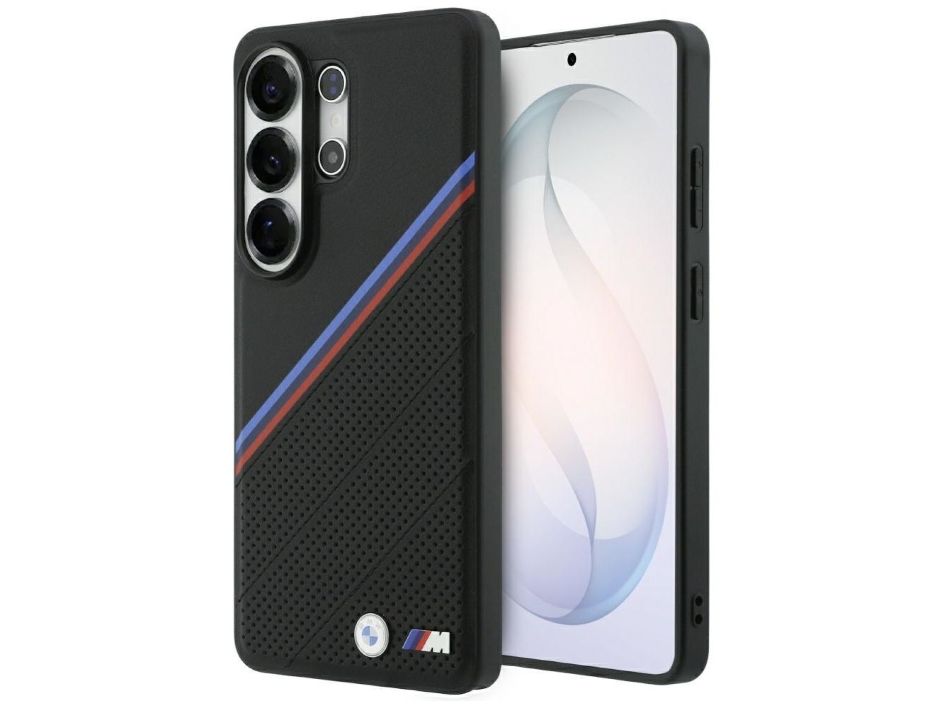 BMW Tricolor Metal Logo MagSafe Case for Samsung Galaxy S26 Ultra - Black