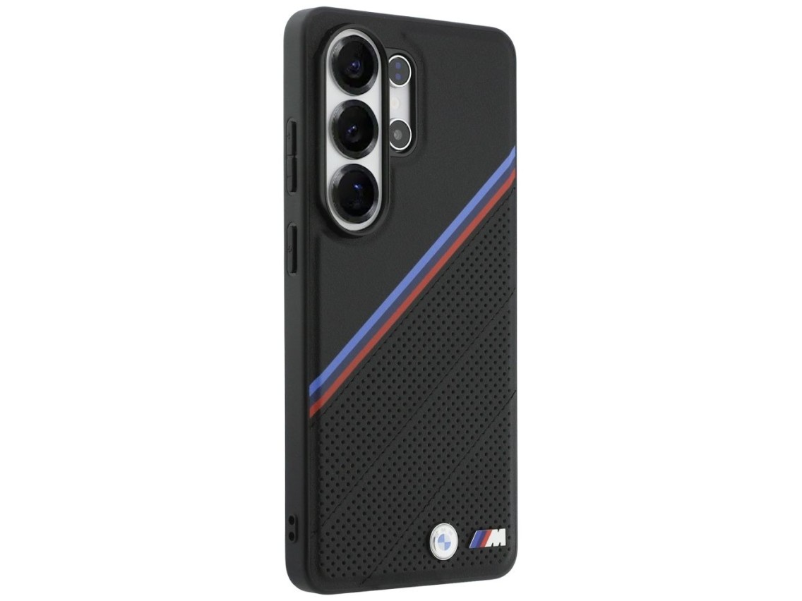 BMW Tricolor Metal Logo MagSafe Case for Samsung Galaxy S26 Ultra - Black