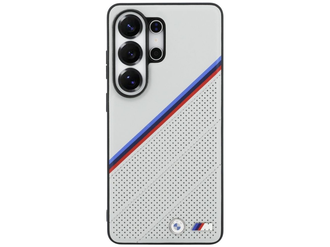 BMW Tricolor Metal Logo MagSafe Case for Samsung Galaxy S26 Ultra - Gray