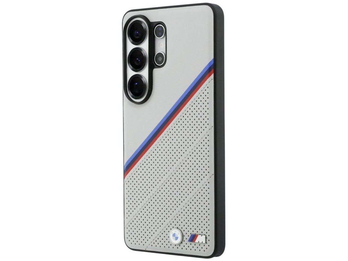BMW Tricolor Metal Logo MagSafe Case for Samsung Galaxy S26 Ultra - Gray