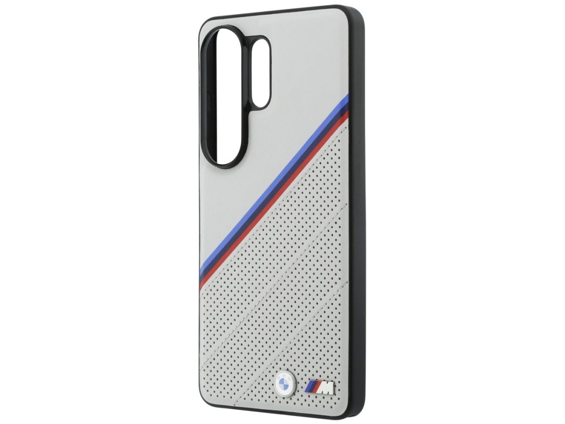 BMW Tricolor Metal Logo MagSafe Case for Samsung Galaxy S26 Ultra - Gray