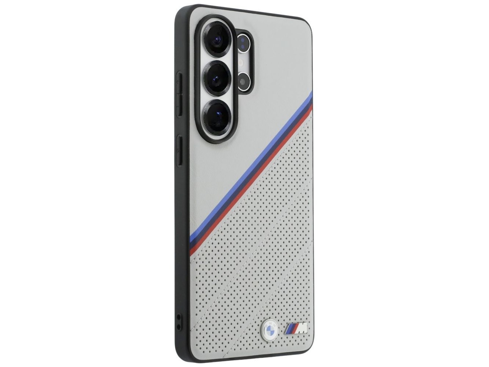BMW Tricolor Metal Logo MagSafe Case for Samsung Galaxy S26 Ultra - Gray
