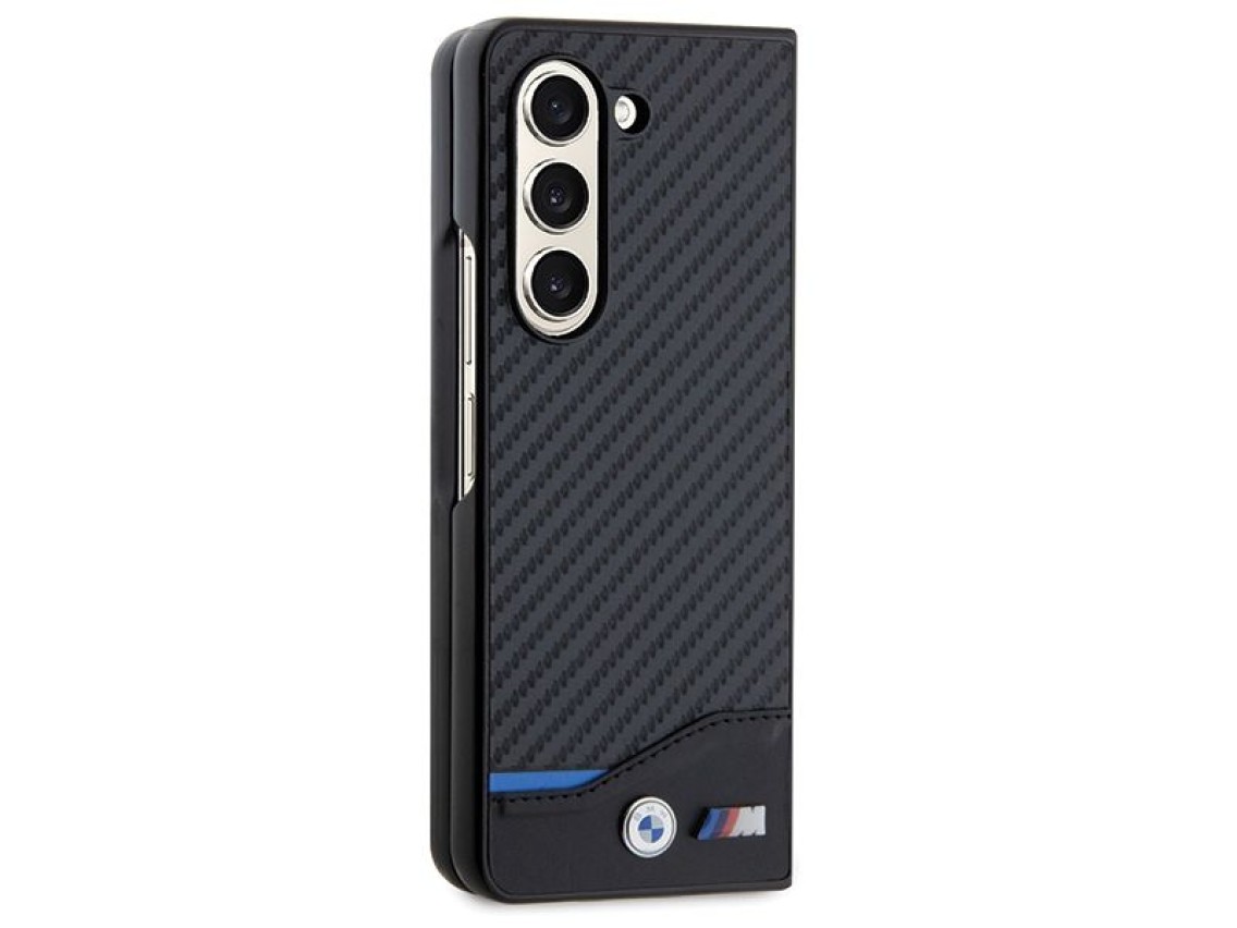 BMW Leather Carbon case for Samsung Galaxy Z Fold 5 - black