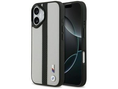 BMW M Perforated Stripe Logo MagSafe Case for iPhone 17 - Gray BMW M Perforated Stripe Logo MagSafe Case for iPhone 17 - Gray