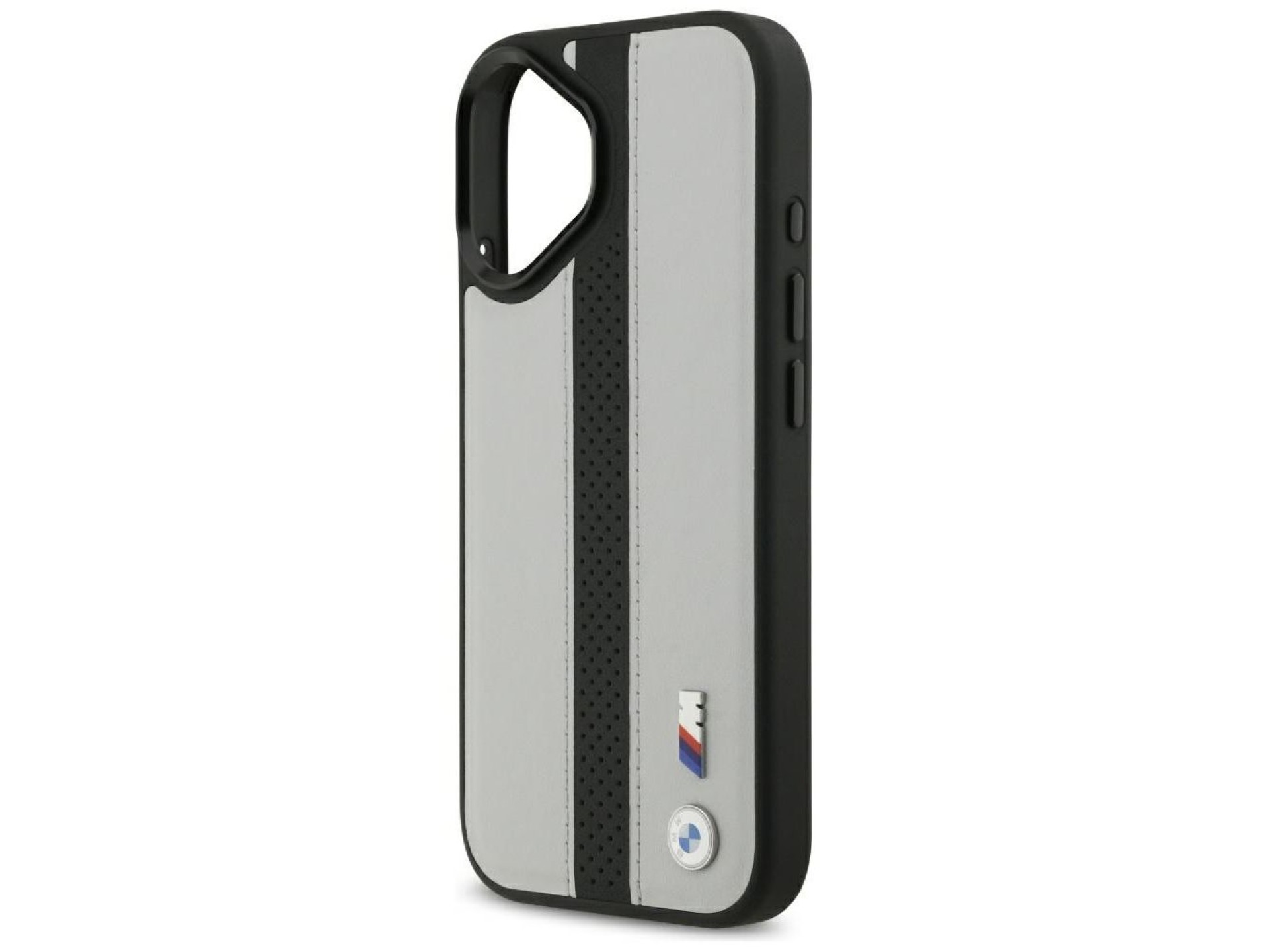 Funda MagSafe BMW M con logotipo de franja perforada para iPhone 17 - Gris