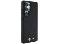 Capa MagSafe em couro e fibra de carbono da BMW para Samsung Galaxy S25 Ultra - Preta Capa MagSafe em couro e fibra de carbono da BMW para Samsung Galaxy S25 Ultra - Preta