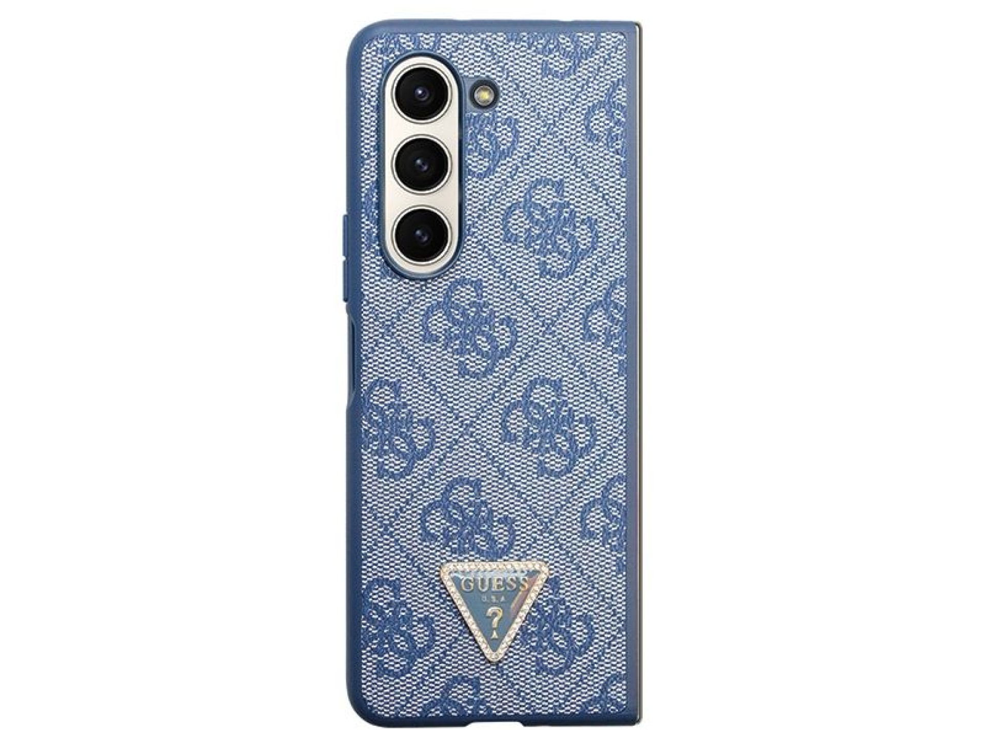 Guess 4G Triangle Strass Case for Samsung Galaxy Z Fold 5 - Blue
