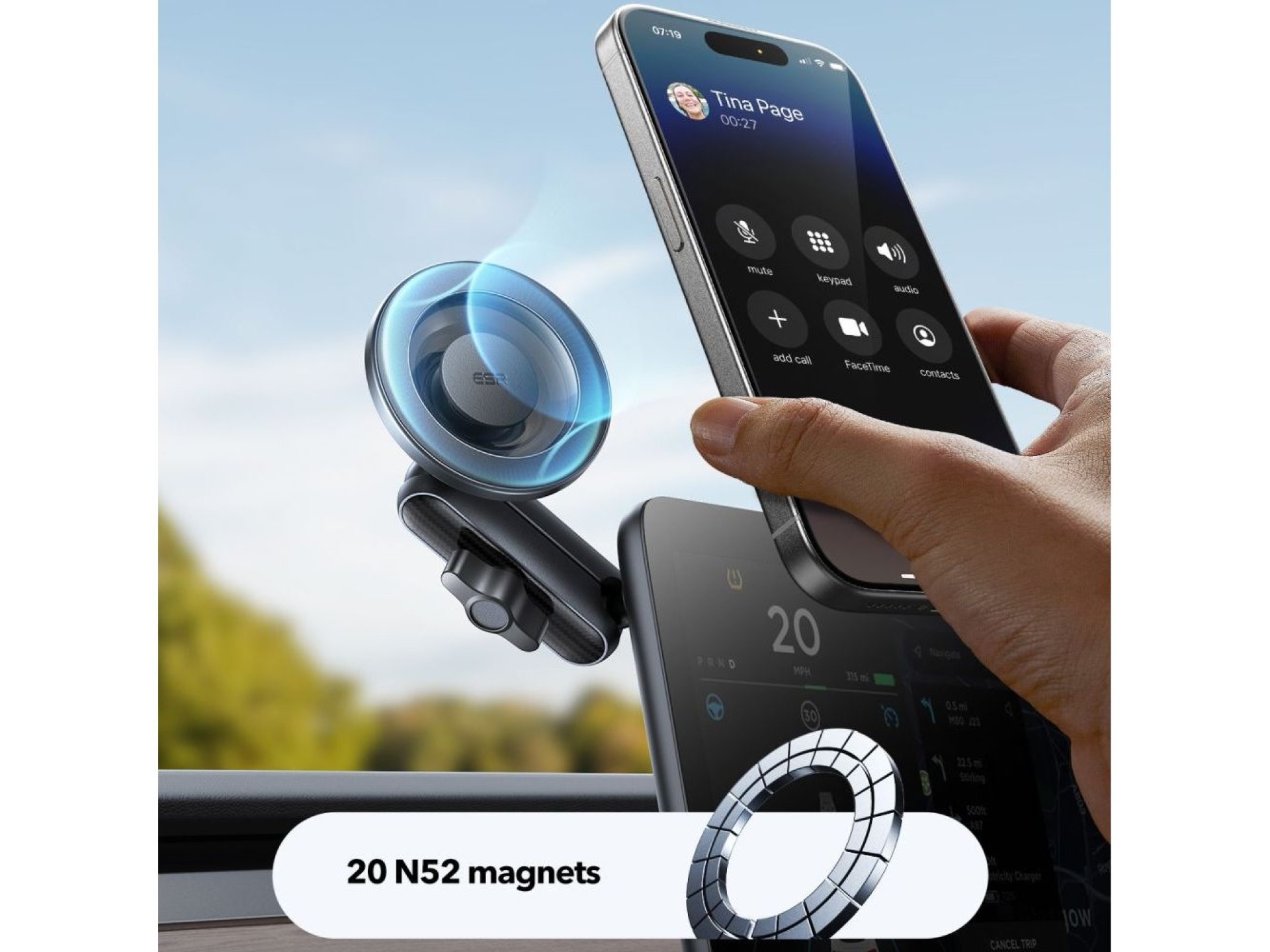 ESR OmniLock MagSafe Cockpit Car Mount - Black