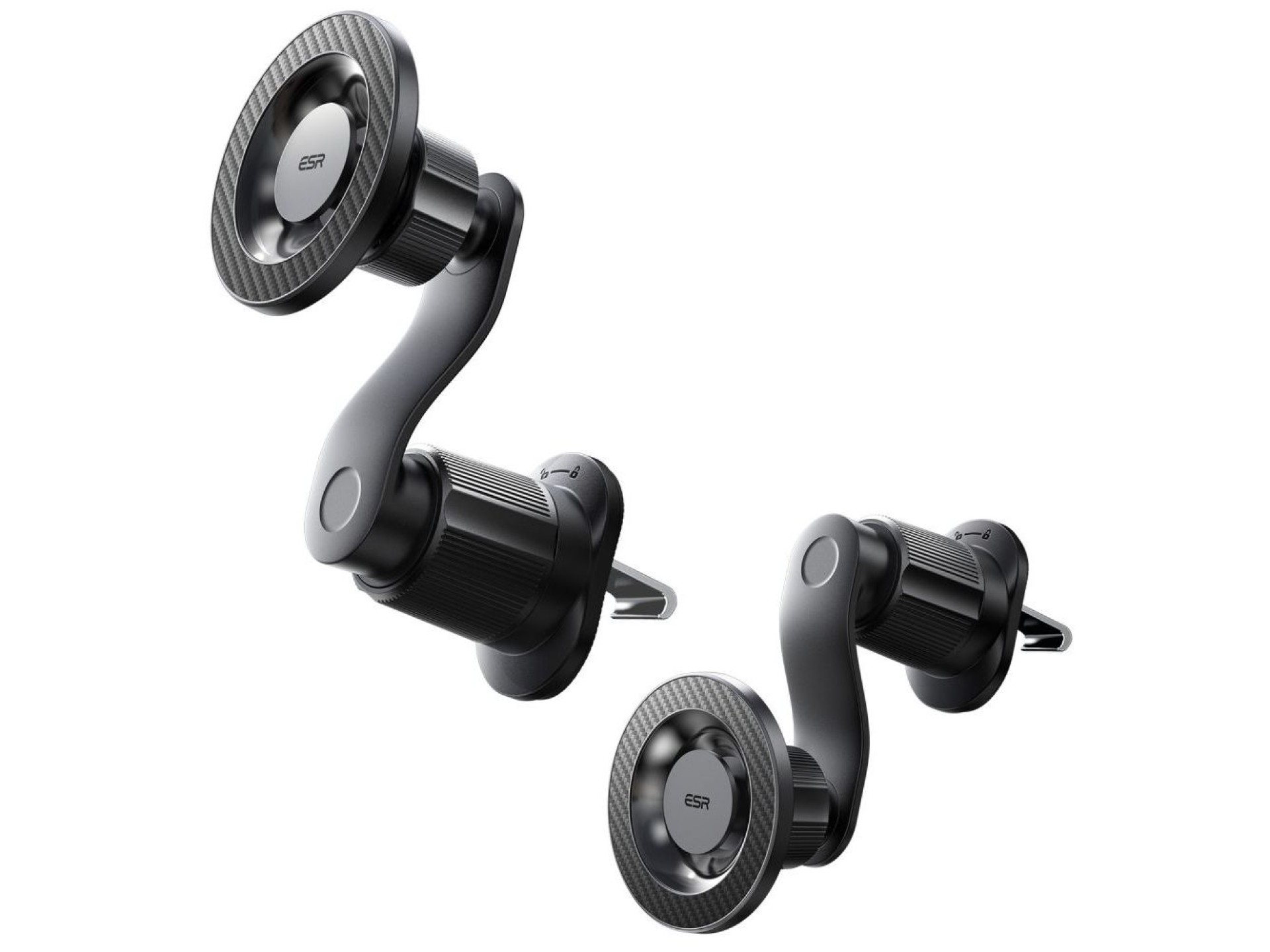 Suporte para saída de ar veicular ESR OmniLock MagSafe - Preto
