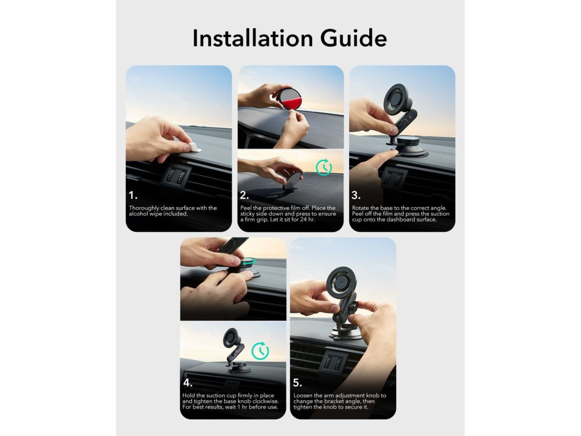 ESR OmniLock MagSafe Cockpit Car Mount - Black
