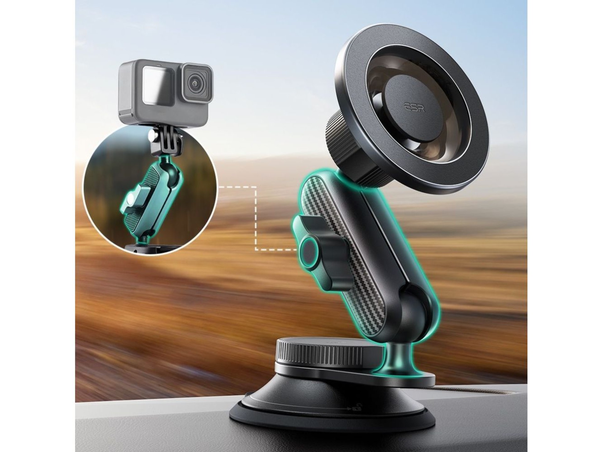 ESR OmniLock MagSafe Cockpit Car Mount - Black