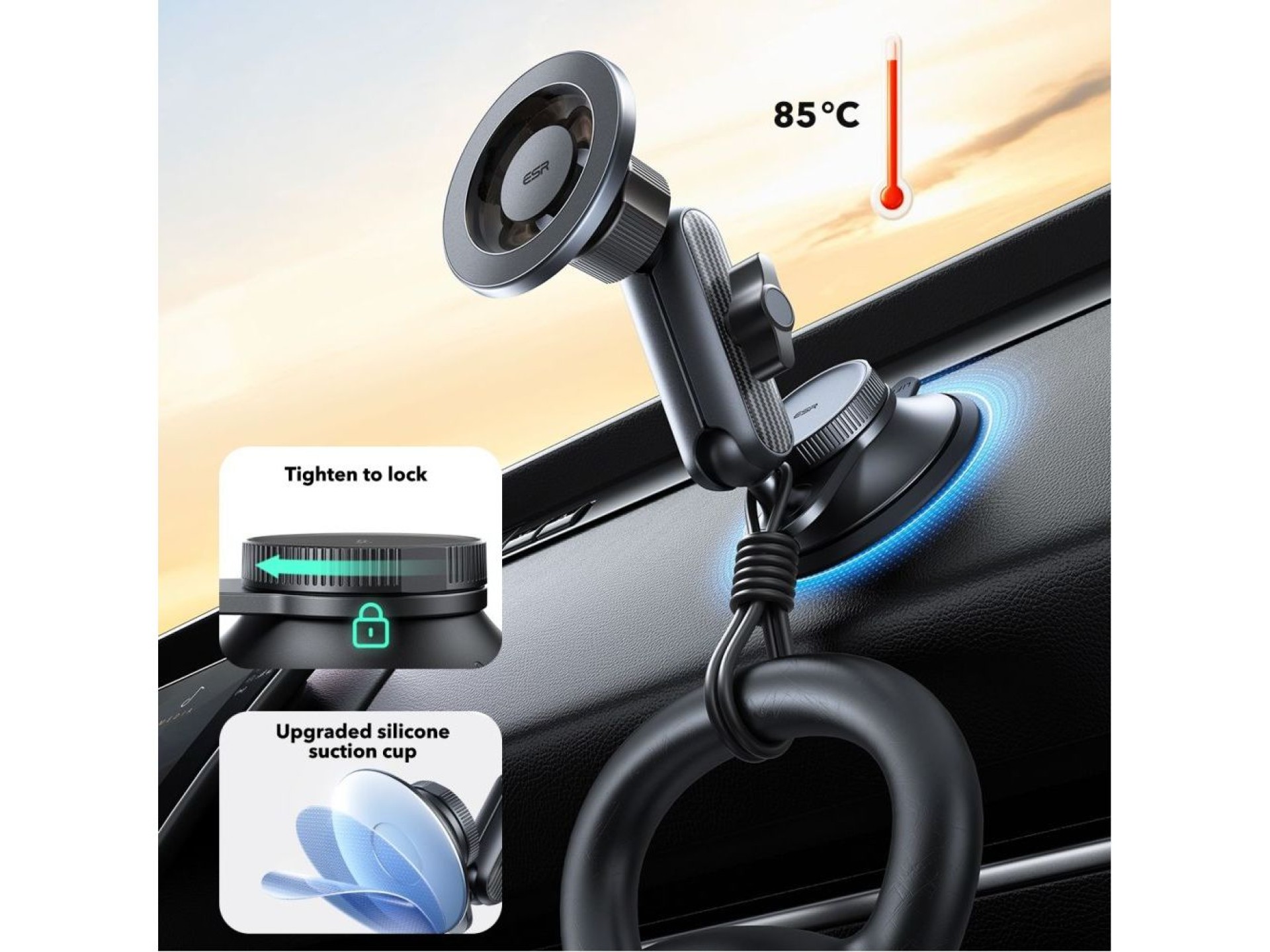 ESR OmniLock MagSafe Cockpit Car Mount - Black