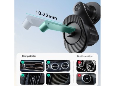Soporte para rejilla de ventilaci�n de coche ESR OmniLock MagSafe - Negro