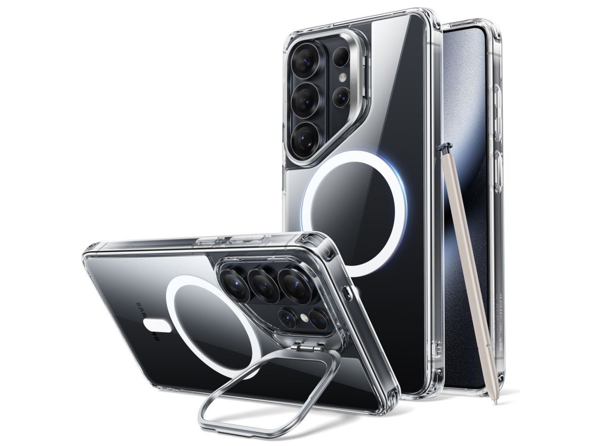 Funda ESR Classic Hybrid con soporte MagSafe para Samsung Galaxy S26 Ultra - Transparente