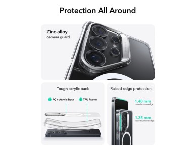 ESR Classic Hybrid Kickstand MagSafe Case for Samsung Galaxy S26 Ultra - Clear ESR Classic Hybrid Kickstand MagSafe Case for Samsung Galaxy S26 Ultra - Clear