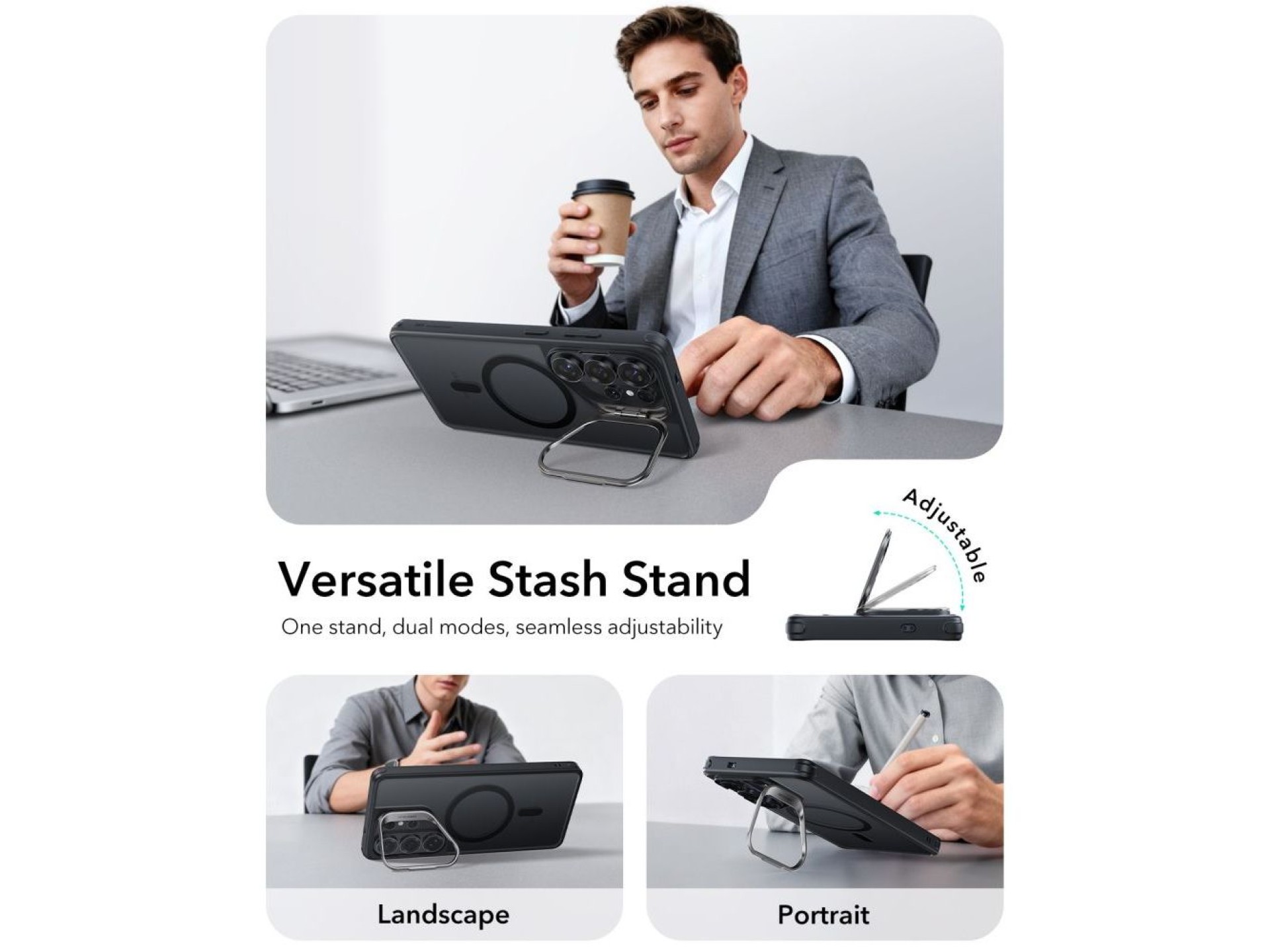 Capa ESR Classic Hybrid com suporte MagSafe para Samsung Galaxy S26 Ultra - Preta