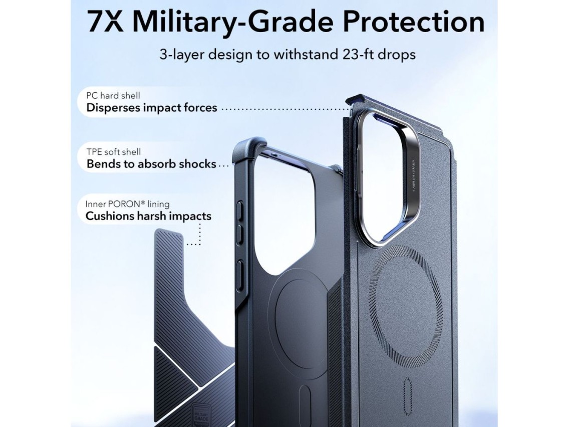 Funda ESR Cyber ??Tough con soporte MagSafe para Samsung Galaxy S26 Ultra - Negra