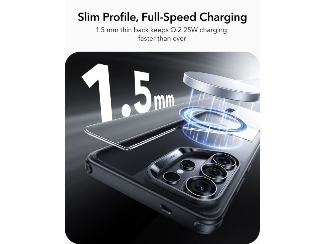Funda ESR Classic Hybrid MagSafe para Samsung Galaxy S26 Ultra - Negro transparente