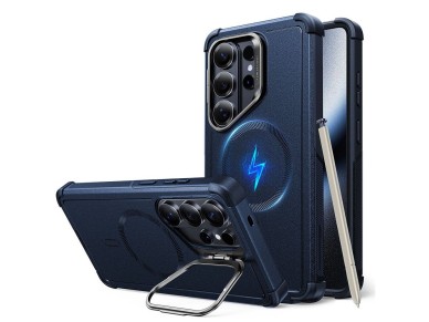 ESR Cyber ​​Tough Kickstand MagSafe Case for Samsung Galaxy S26 Ultra - Navy Blue