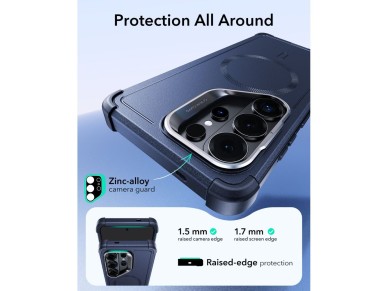 ESR Cyber ​​Tough Kickstand MagSafe Case for Samsung Galaxy S26 Ultra - Navy Blue