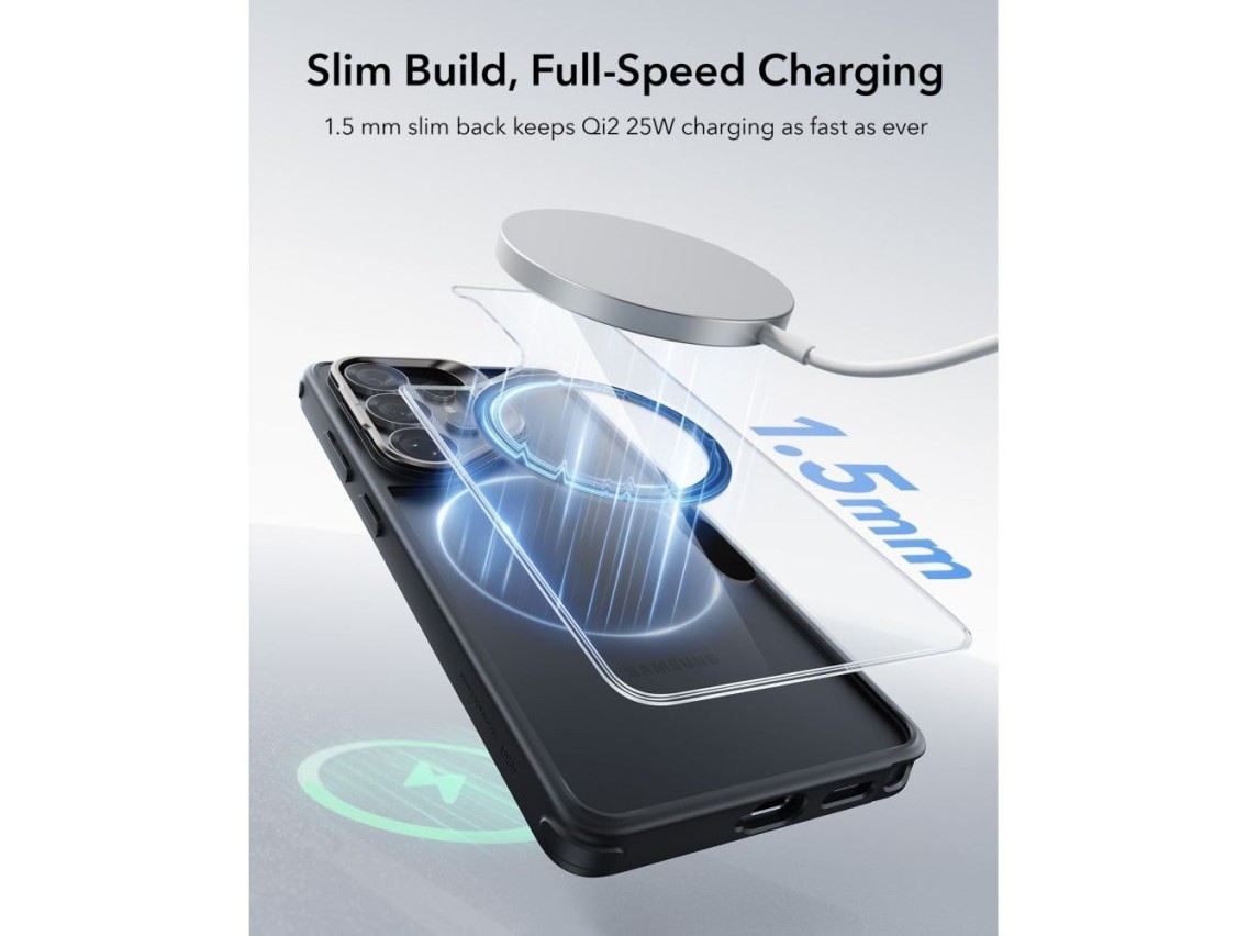 ESR Classic Hybrid Kickstand MagSafe Case for Samsung Galaxy S26 Ultra - Clear Black
