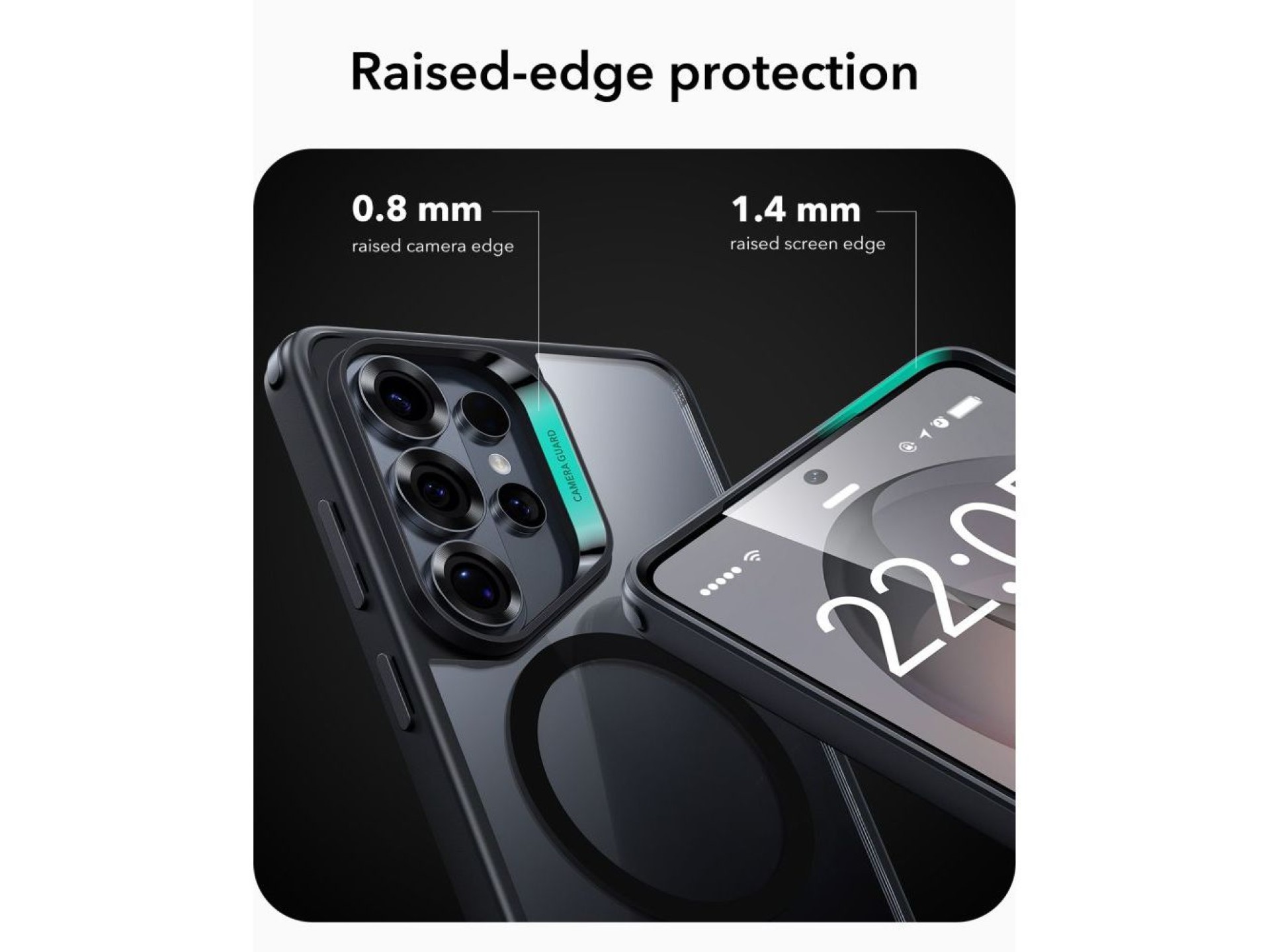 Funda ESR Classic Hybrid MagSafe para Samsung Galaxy S26 Ultra - Negro transparente