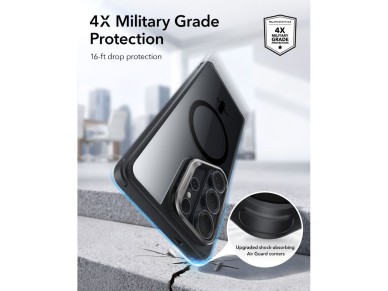ESR Classic Hybrid Kickstand MagSafe Case for Samsung Galaxy S26 Ultra - Clear Black