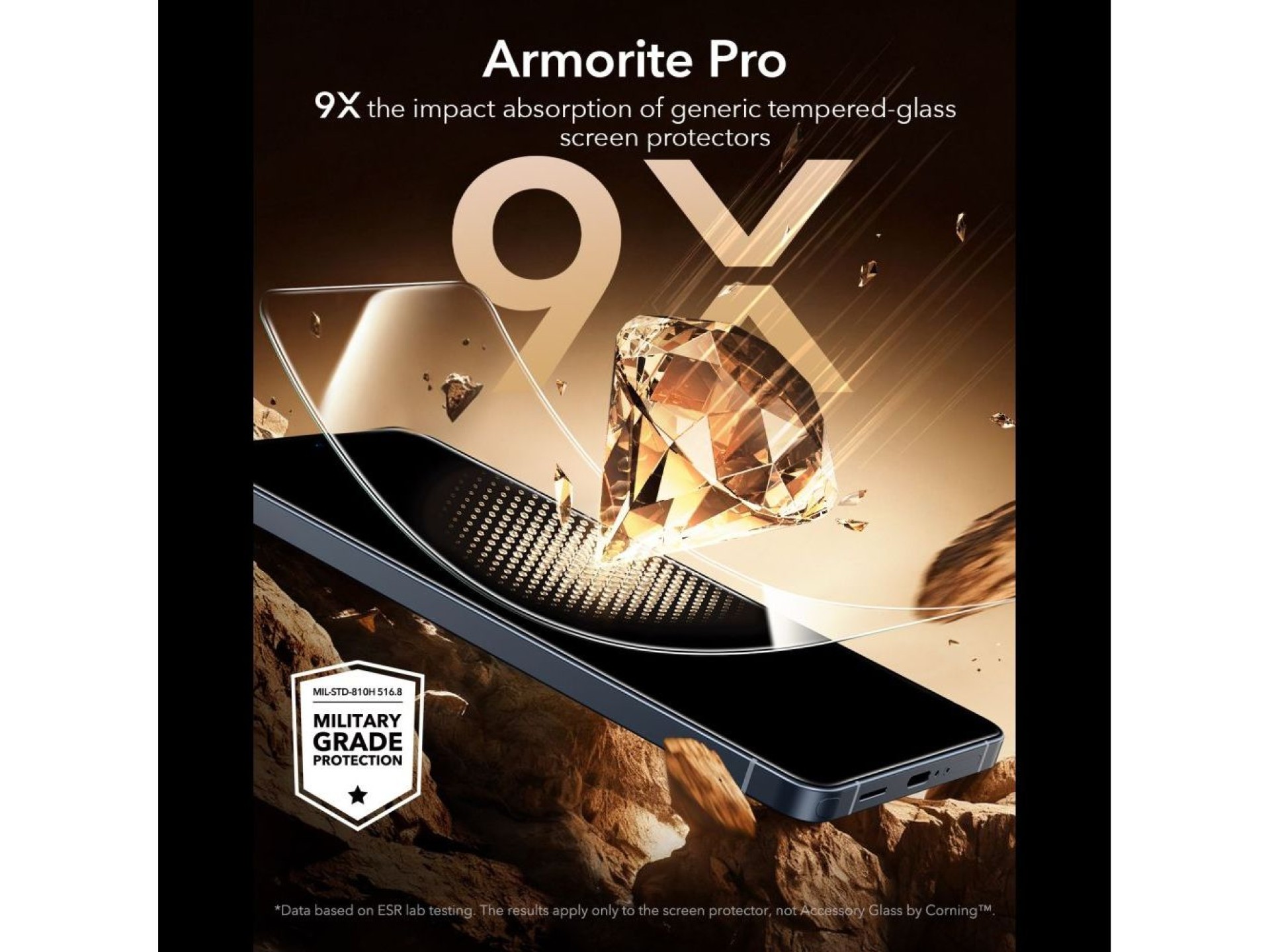 Protector de pantalla de vidrio templado ESR UltraFit Armorite Pro para Samsung Galaxy S26 Ultra