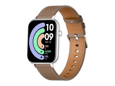 COLMI C28 Smartwatch – Silver + Brown Leather Strap COLMI C28 Smartwatch – Silver + Brown Leather Strap