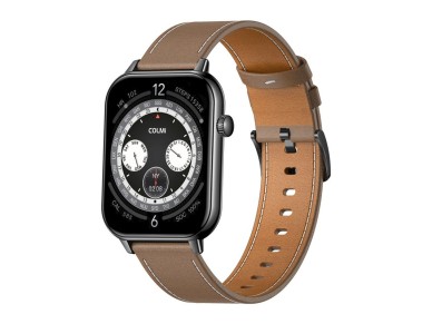 COLMI C28 Smartwatch – Black + Brown Leather Strap COLMI C28 Smartwatch – Black + Brown Leather Strap