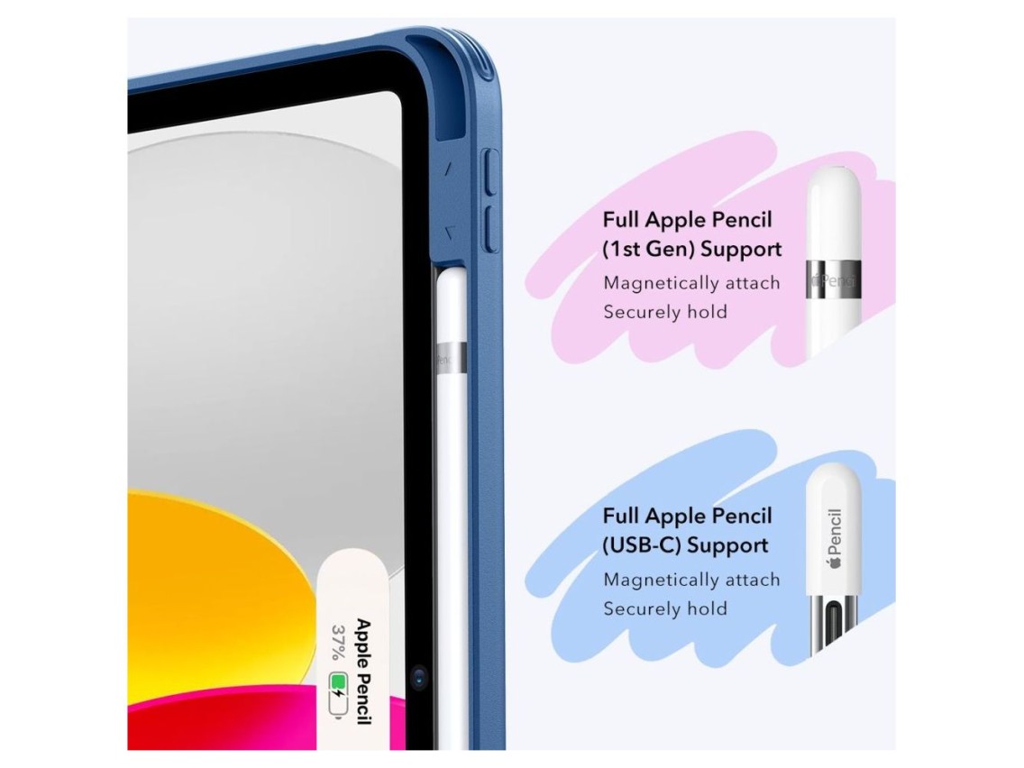 Funda híbrida plegable ESR para iPad de 10,9” (2022) / iPad de 11” (2024) - Azul